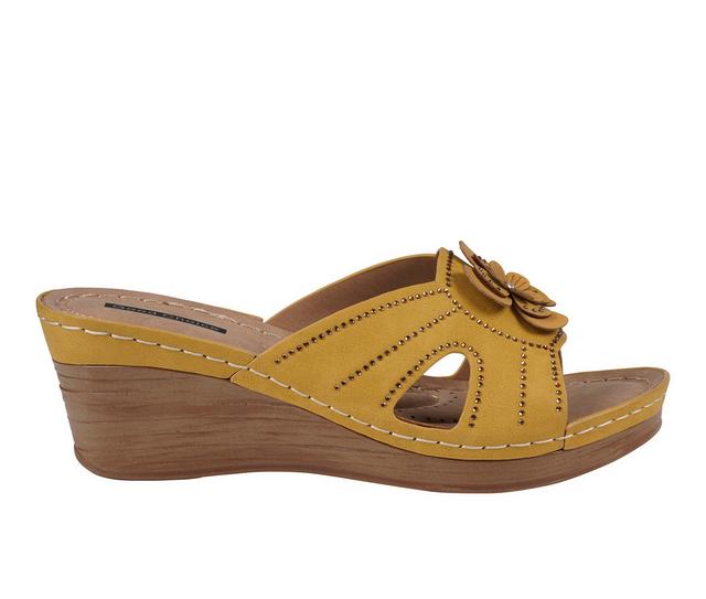 Women's GC Shoes Fiora Wedges in Yellow color