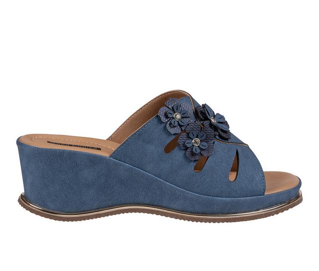 Women's GC Shoes Sarel Wedges in Navy color