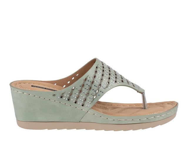 Women's GC Shoes Dannay Wedges in Sage color