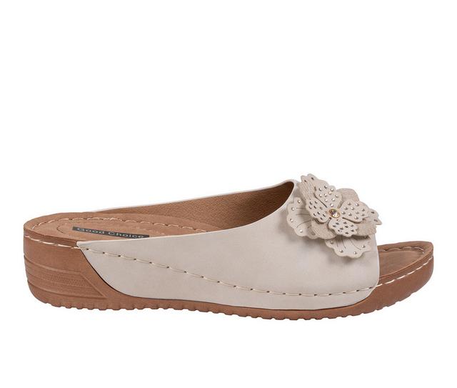 Women's GC Shoes Clover Sandals in Beige color