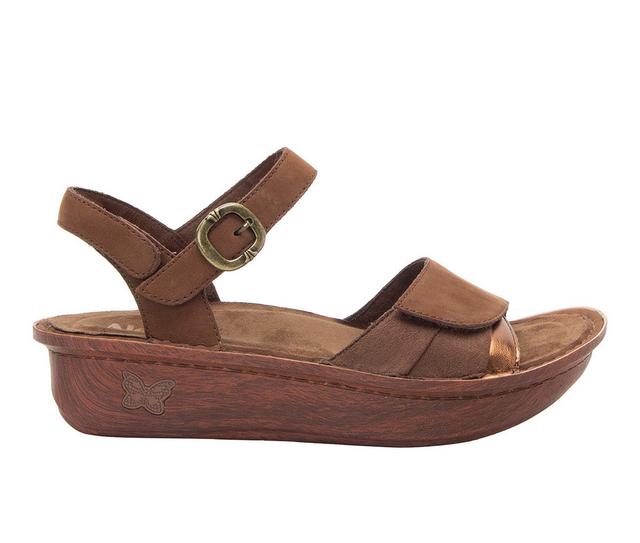 Women's ALEGRIA Klementine Wedges in Pecan color