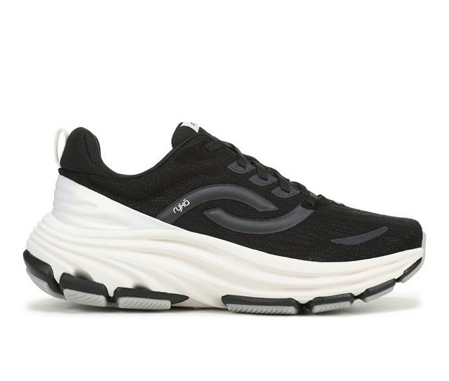 Women's Ryka Devotion Xtra Walking Shoes in Black color