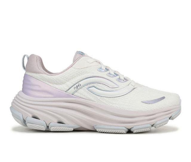 Women's Ryka Devotion Xtra Walking Shoes in White Alyss color