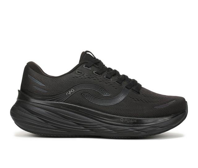 Women's Ryka Windswift Lx Running Shoes in Black/Black color
