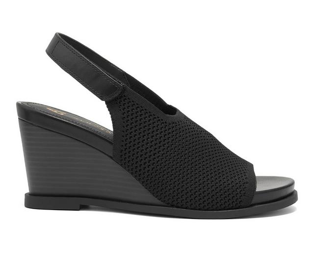 Women's Aerosoles Dell Wedge Sandal Wedge Sandals in Black color