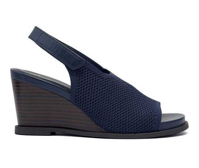 Women's Aerosoles Dell Wedge Sandal Wedge Sandals in Navy color