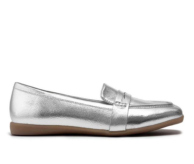 Women's Aerosoles Kody Loafers in Silver color