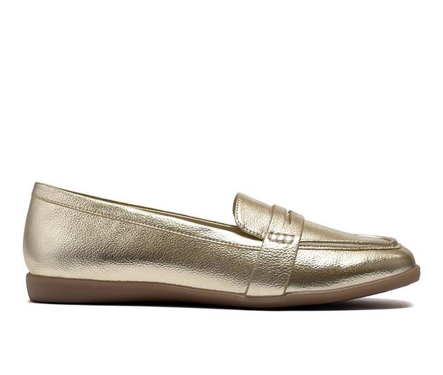 Women's Aerosoles Kody Loafers in Gold color