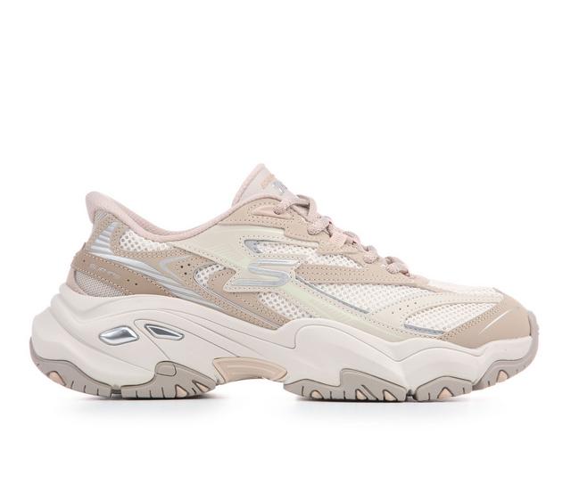 Women's Skechers 150703 D'Lite Slip In 6.0 Sneakers in Natural color