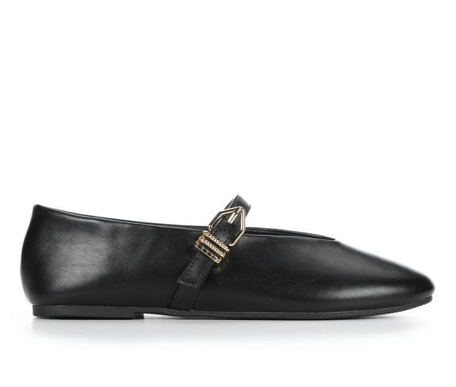Women's Soda Pandro Flats in Black color