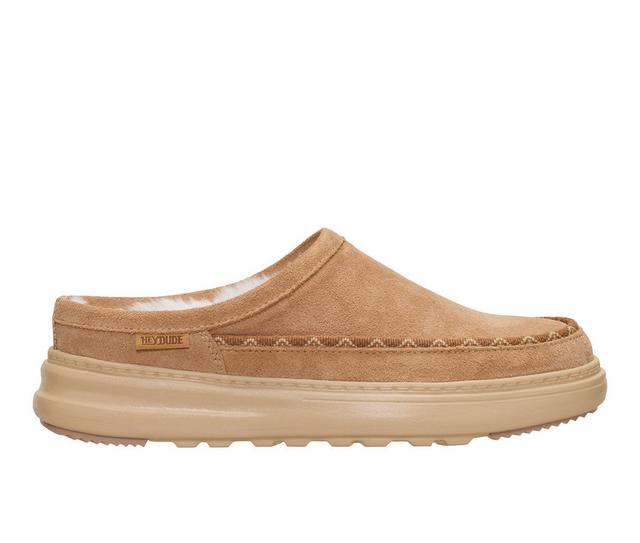 Women's HEYDUDE Remi Toastee Clog Suede Clogs in Tan color
