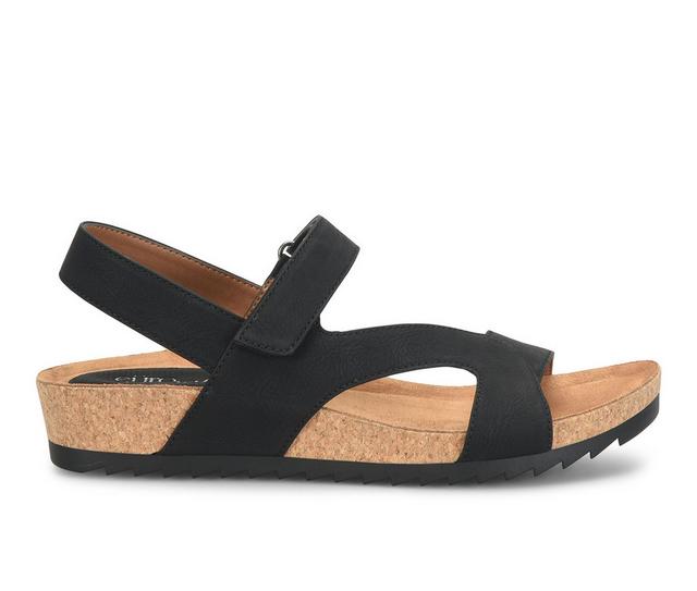 Women's EuroSoft Gillian Sandals in Black color
