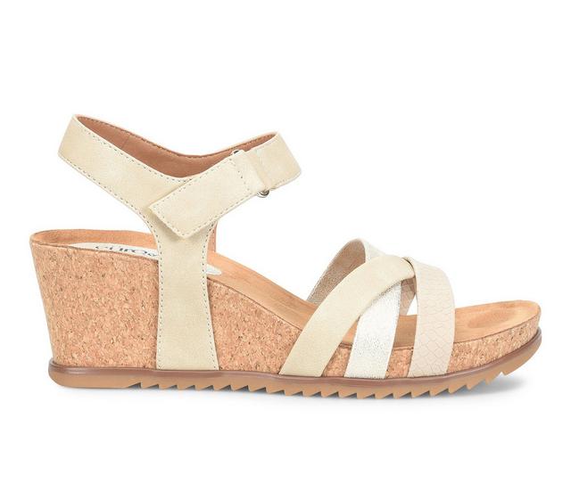 Women's EuroSoft Talia Wedges in Beige/Gold color
