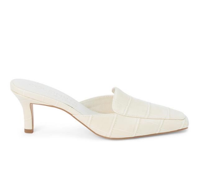 Women's Coconuts by Matisse Davey Heeled Mules in Ivory Croc color