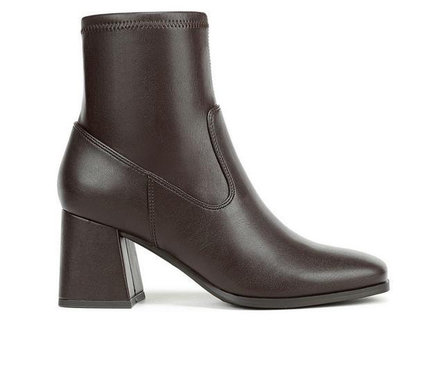 Women's LifeStride Henny Booties in Dark Choco color