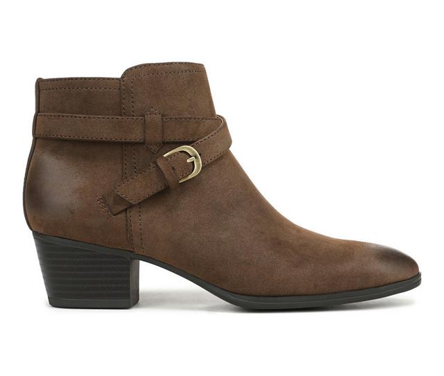 Women's LifeStride Oaklyn Booties in Dark Taupe color