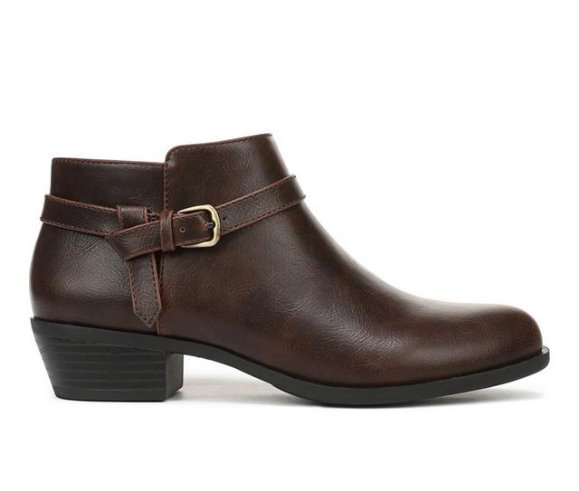 Women's LifeStride Ada Booties in Dark Brown color