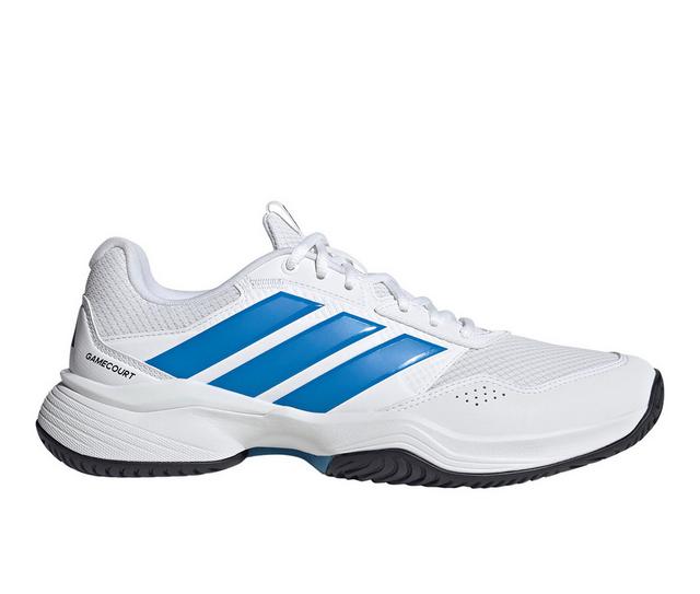 Men's Adidas Game Court 3 Mens Sneakers in White/Lur color