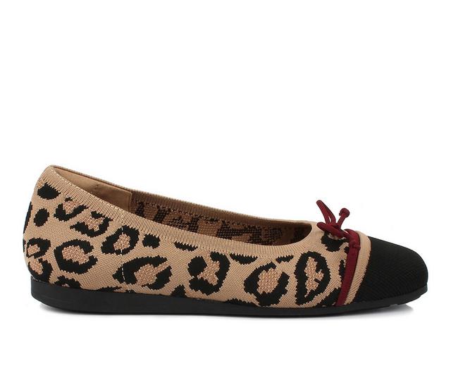 Women's Ros Hommerson Noelle Flats in Leopard color