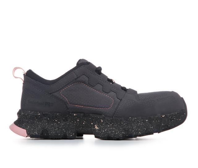 Women's Timberland Pro Powertrain EV Composite Toe SD10 Work Shoes in Grey/Pink color