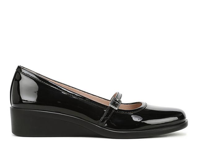 Women's LifeStride Jolene Flats in Black PU color