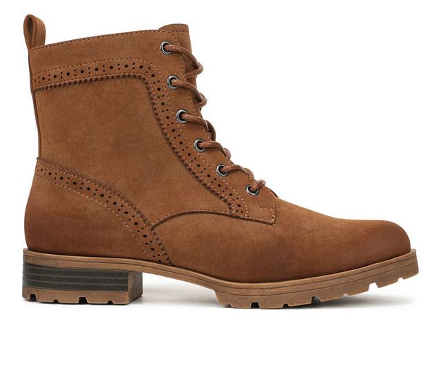 Women's LifeStride Lena Lace-up Boots in Tan color