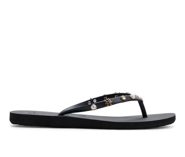 Women's Roxy Hema Flip-Flops in Black color