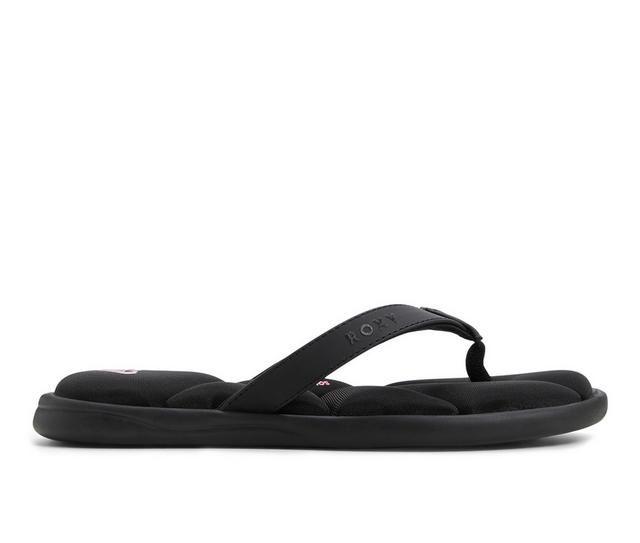 Women's Roxy Rays Flip-flops in Black color