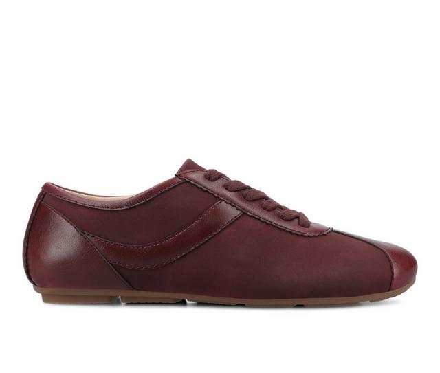 Women's Journee Collection Orabella Sneakers in Oxblood color