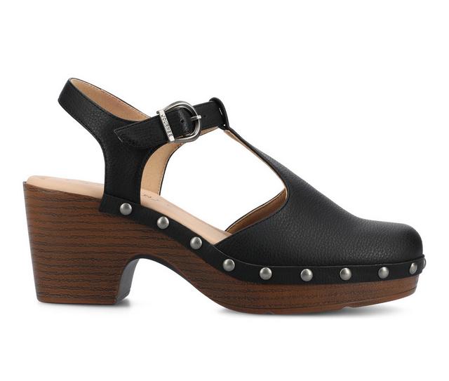 Women's Journee Collection Sicily Wedges in Black color