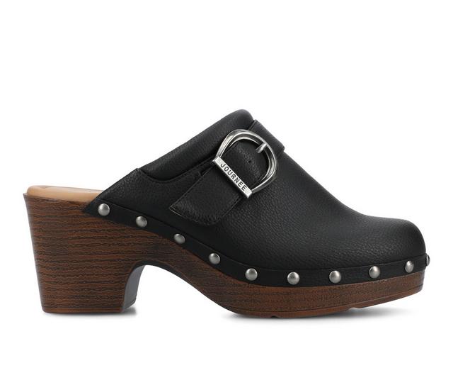 Women's Journee Collection Signey Clogs in Black color