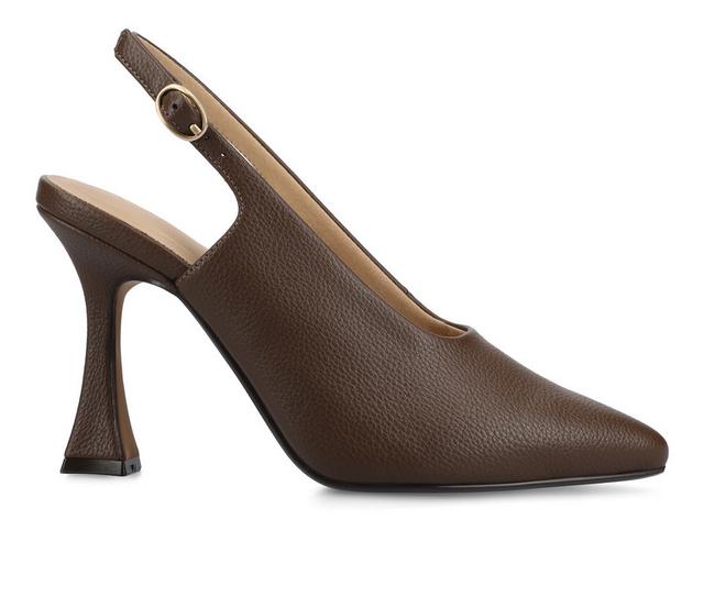Women's Journee Collection Verena Pumps in Chocolate color