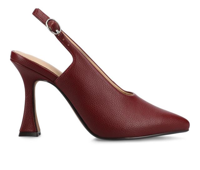Women's Journee Collection Verena Pumps in Oxblood color