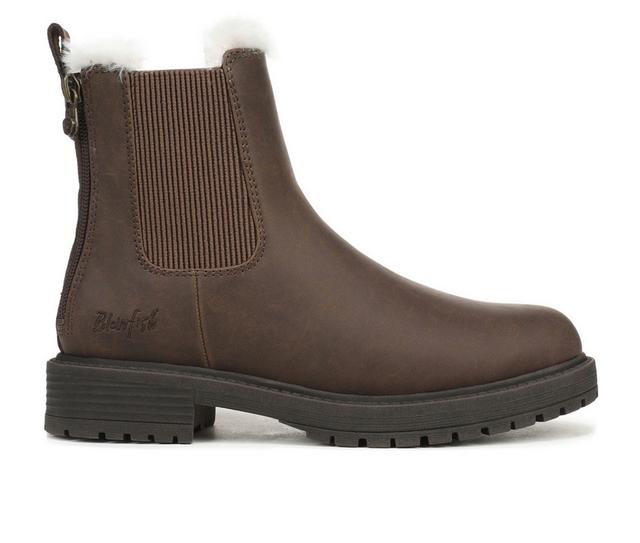 Women's Blowfish Malibu Amora Cozy Chelsea Boots in Chocolate color