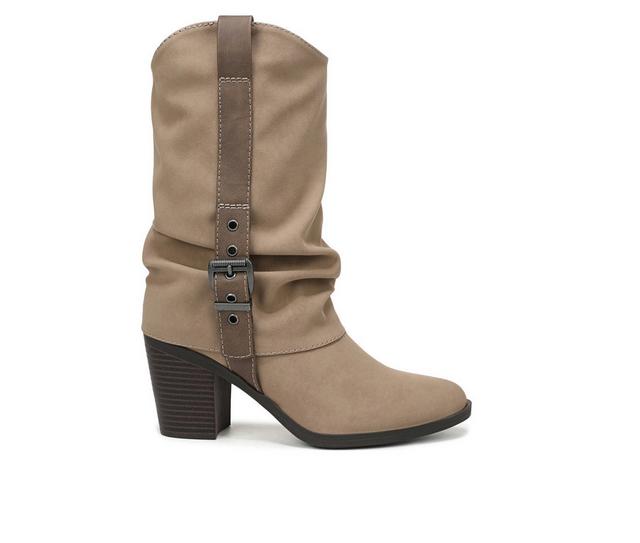 Women's Blowfish Malibu Carter Western Western Boots in Taupe color