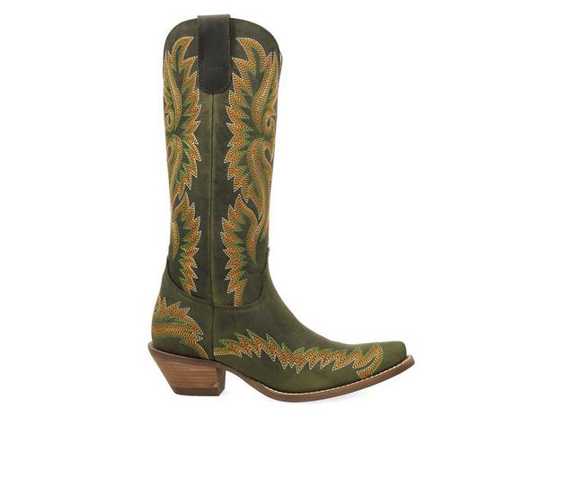 Women's Dingo Boot Lantana Western Boots in Olive color