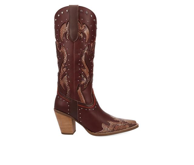 Women's Dingo Boot Untamed Western Boots in Burgundy color