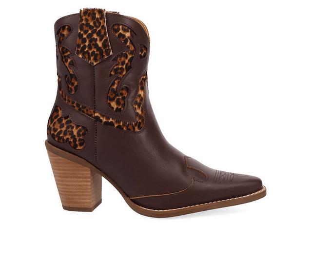 Women's Dingo Boot Run Wild Western Boots in Brown Leopard color