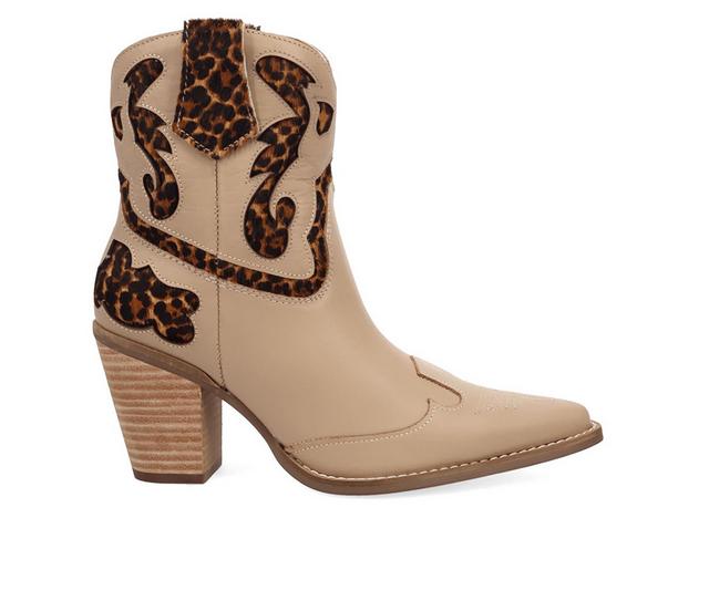 Women's Dingo Boot Run Wild Western Boots in Sand Leopard color