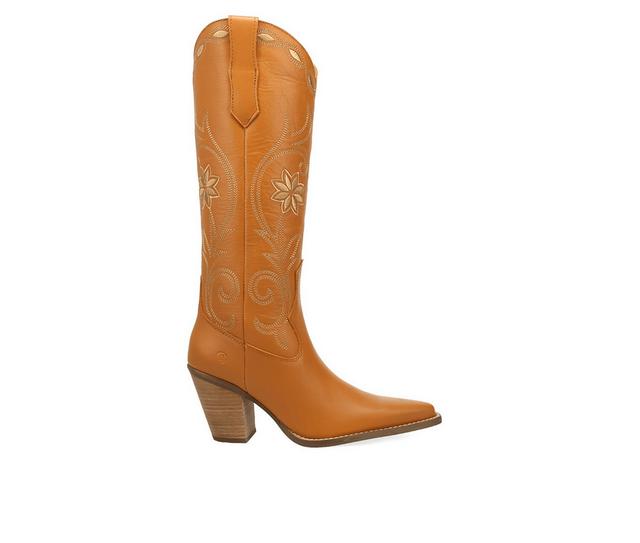 Women's Dingo Boot Miss Daisy Western Boots in Orange color