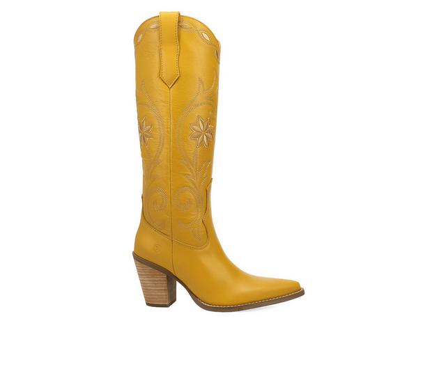 Women's Dingo Boot Miss Daisy Western Boots in Marigold color