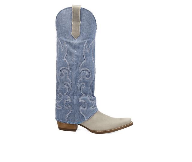 Women's Dingo Boot Blue Jean Baby Western Boots in White color
