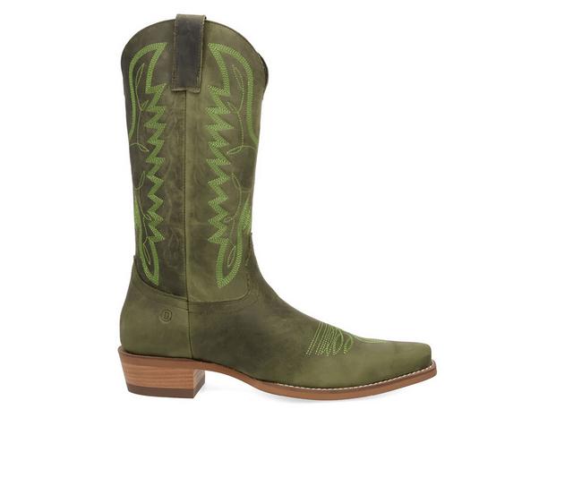 Men's Dingo Boot Workhorse Cowboy Boots in Olive color