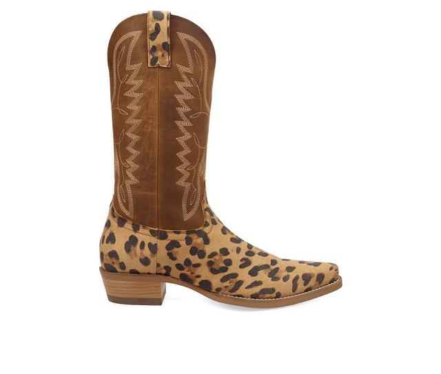 Men's Dingo Boot Bulls Eye Cowboy Boots in Leopard color