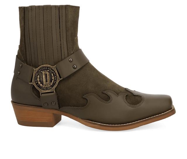 Men's Dingo Boot Bandit Cowboy Boots in Olive color