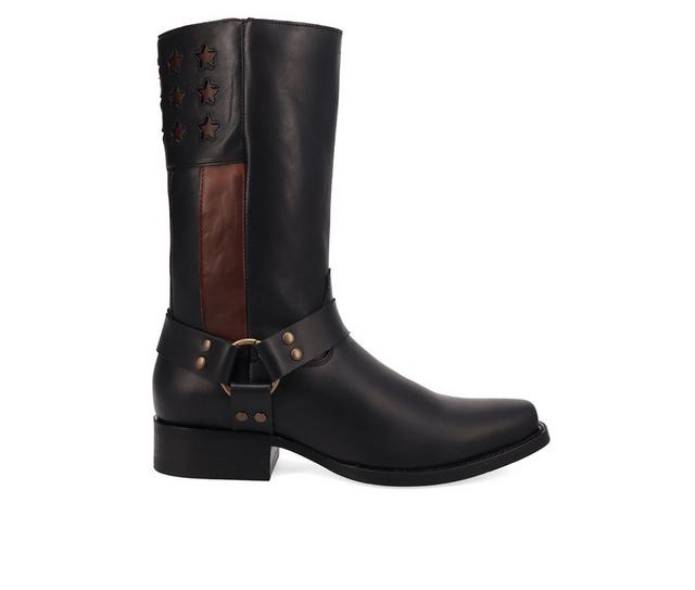 Men's Dingo Boot Patriot Strap Cowboy Boots in Black color