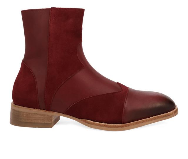 Men's Dingo Boot Barnsley Cowboy Boots in Burgundy color