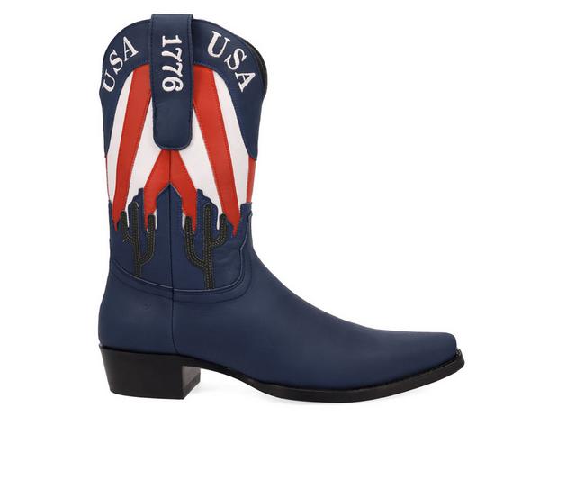 Men's Dingo Boot Freedom Cowboy Boots in Navy color