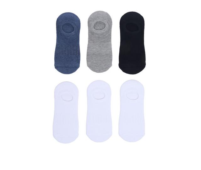 Steve Madden 6 Pack Solid Athletic Sneaker Liner Socks in Denim Multi color