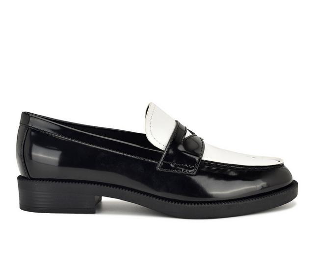 Women's Nine West Berg Loafers in Black/White color